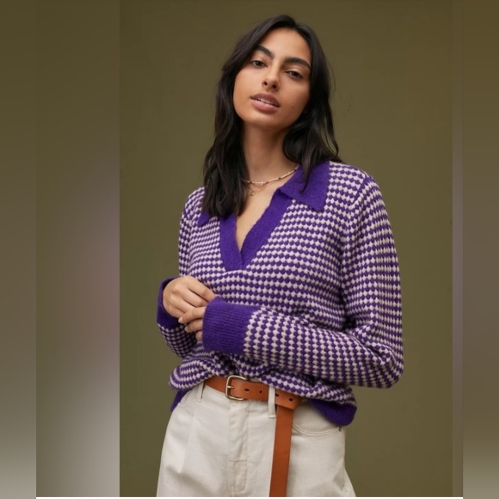 Suncoo Paris Pull Pierrot Purple Sweater. Size 1